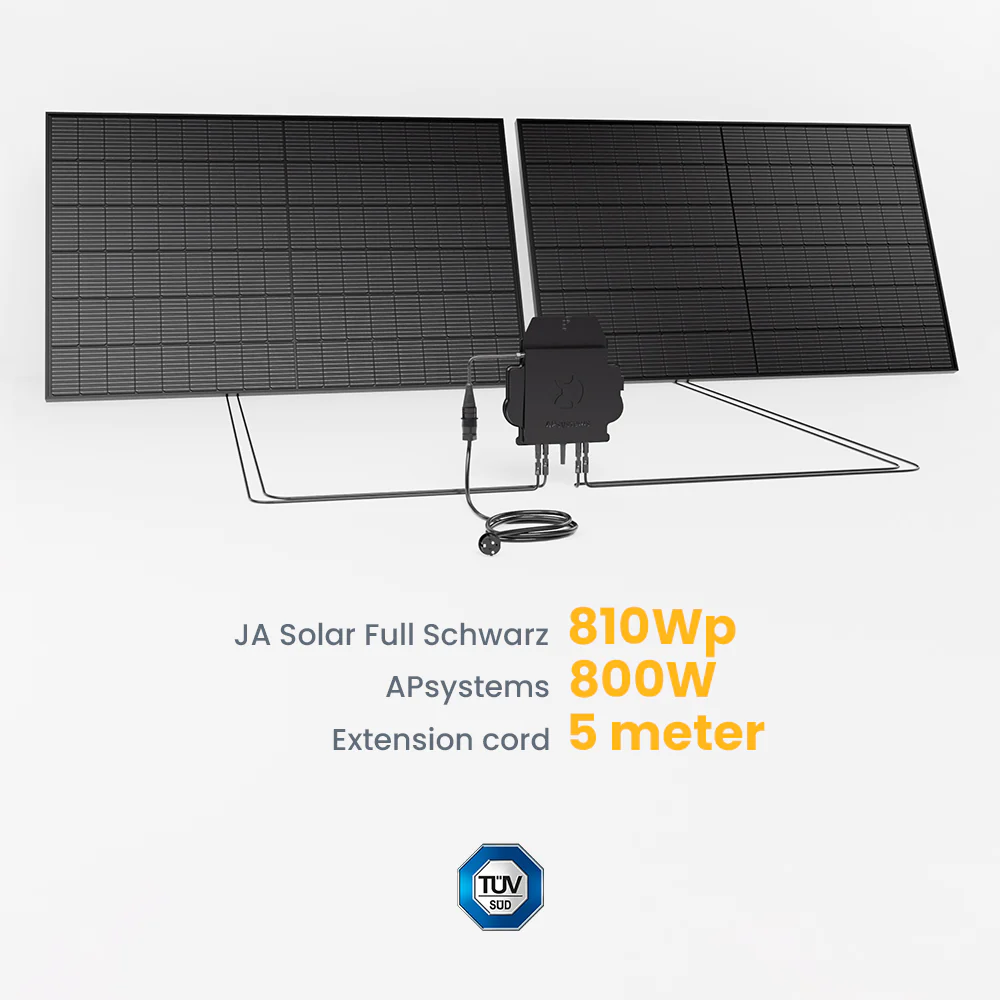 Balkonkraftwerk 810W JASOLAR von powerness Produktbericht bull; SolarAnlagen24