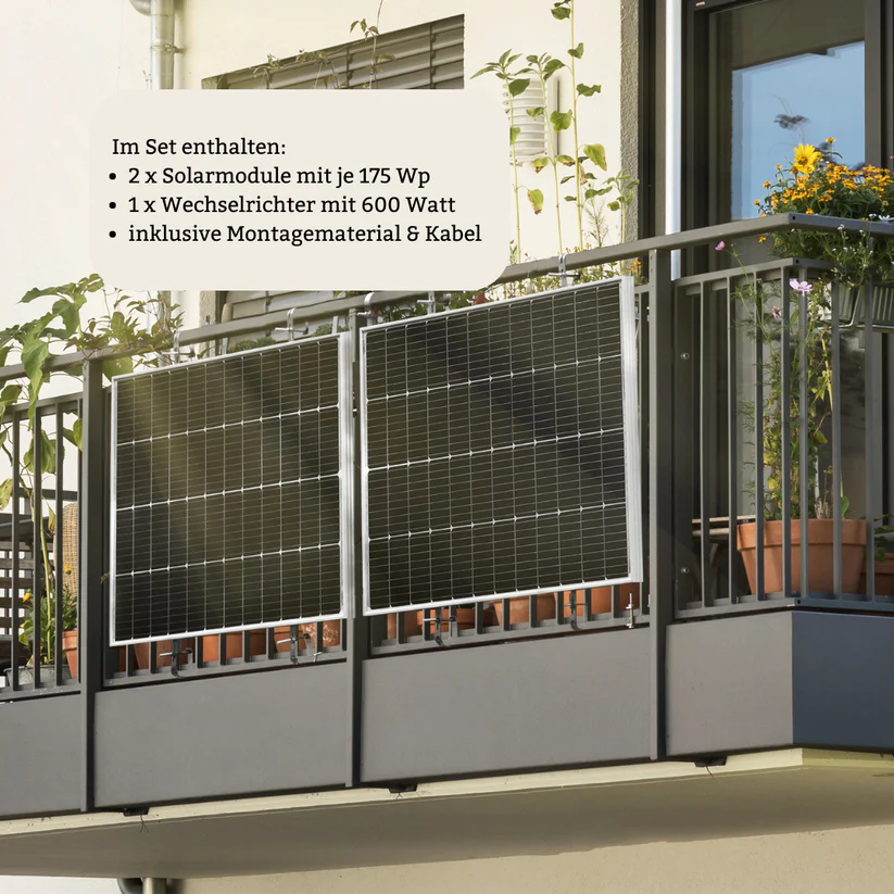 Solovoltaik Balkon Komplett-Set 350 Produktbericht